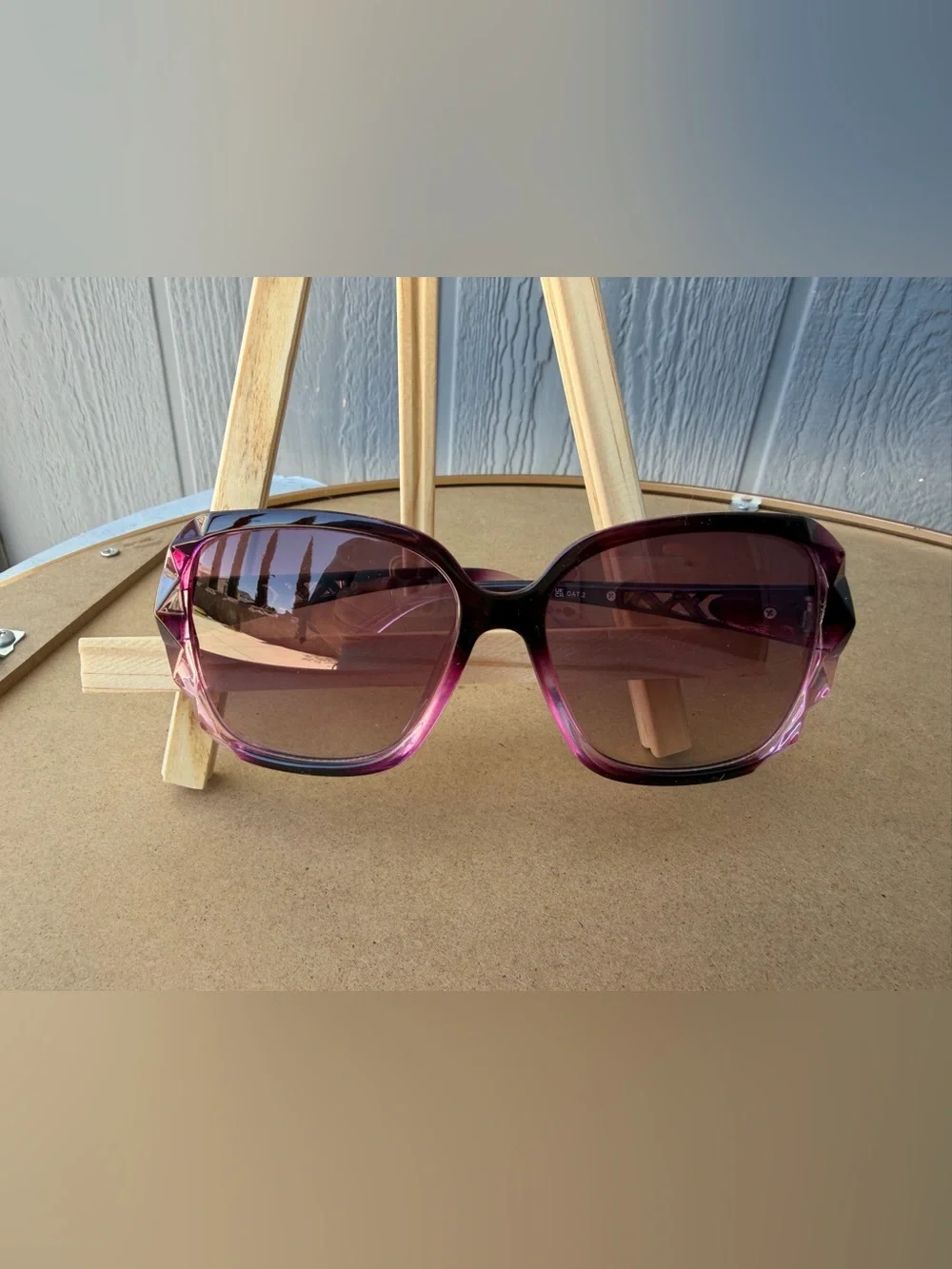 Gradient Purple Oversized butterfly Women's Sunglasses